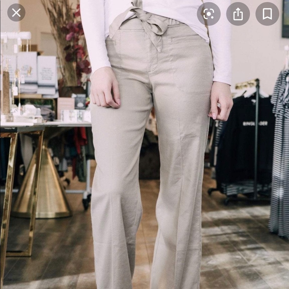 Level 99 Natasha wide leg linen pant - Picture 4 of 8